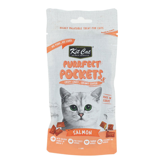 Kit Cat Purrfect Pockets - Salmón 60 g Snack para gatos