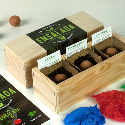 Kit Autocultivo Ensalada Rúcula, Tomate Cherry y Canónigos | Regalo Foodie - Resetea_2