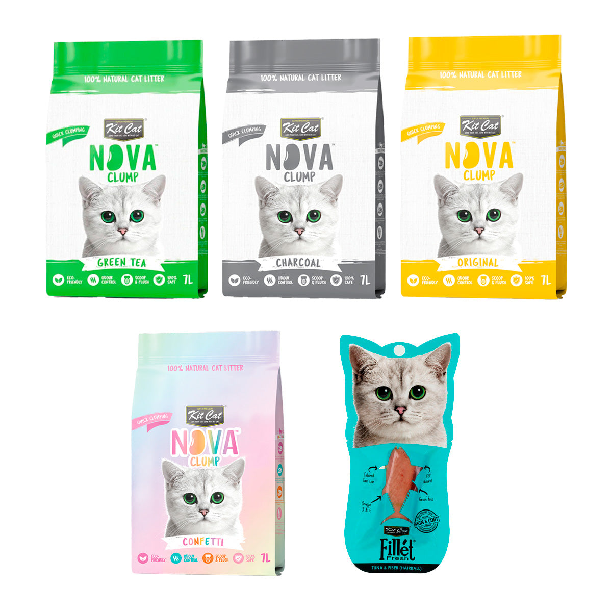 Kit Cat Discovery Box MINI Arenas Vegetales para gatos