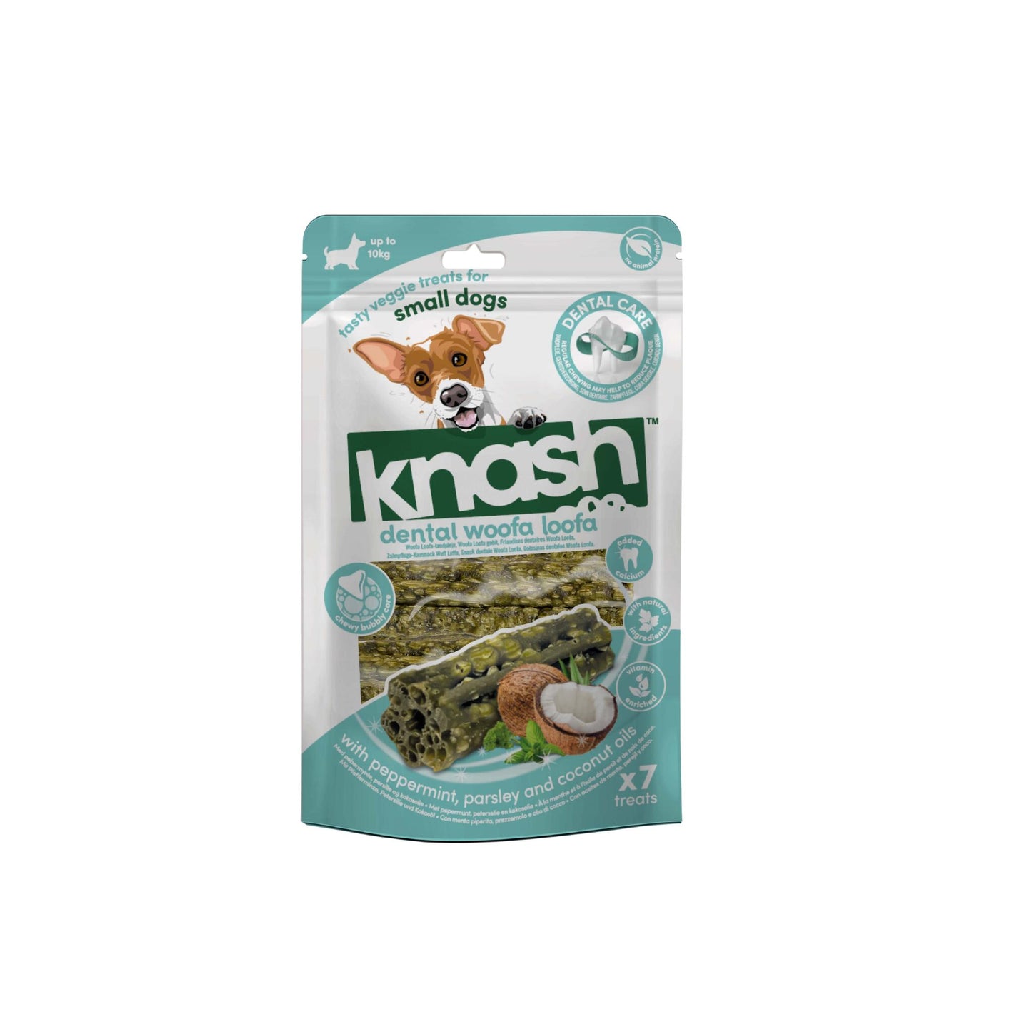 Knash Snack Dental Barritas De Menta Y Coco Para Perro S 2 Boslas X 7 Uds_2