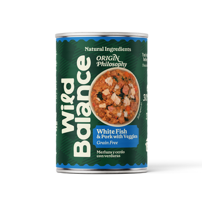 Lata Filosofía BARF de MERLUZA Wild Balance 400 g