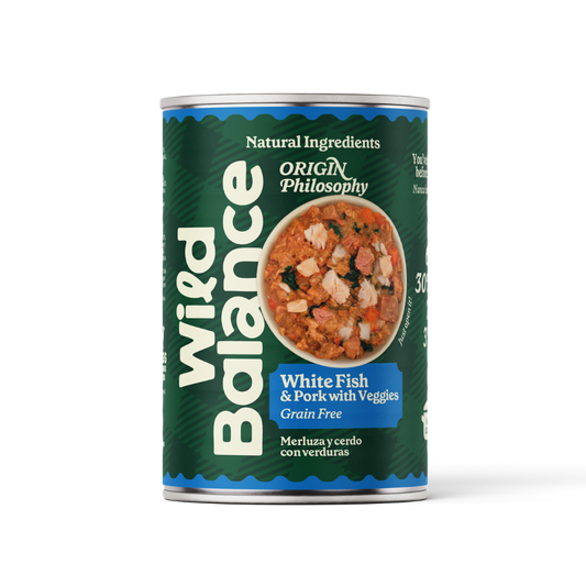 Lata Filosofía BARF de MERLUZA Wild Balance 400 g