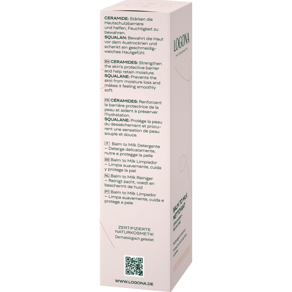 Bálsamo limpiador balm to milk Logona 100 ml