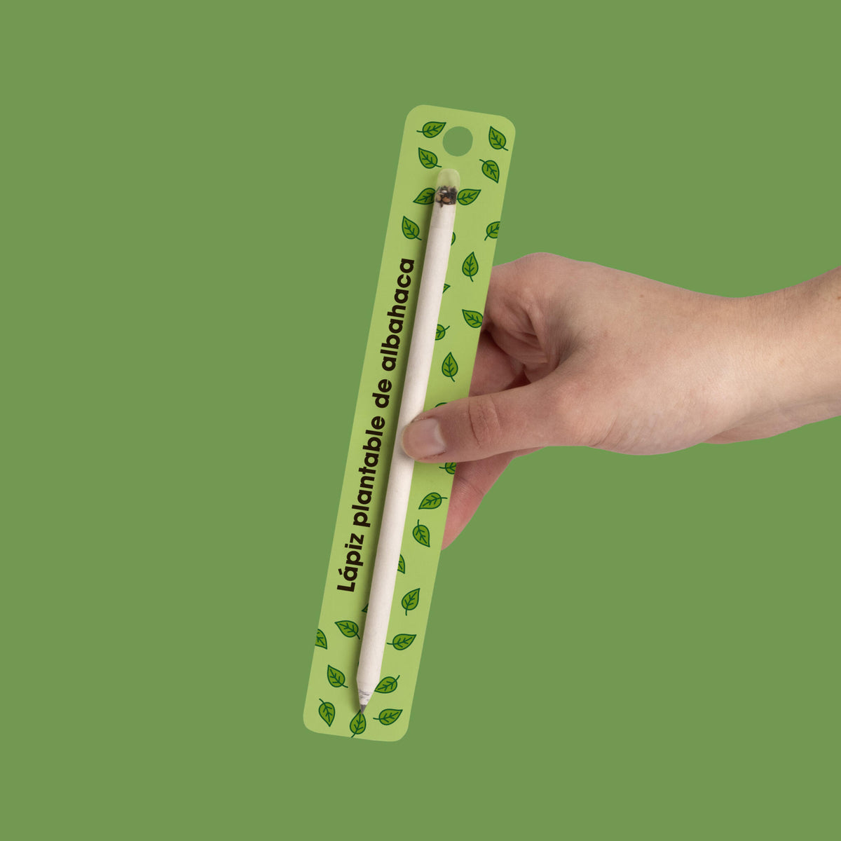 Lápiz Plantable de Albahaca – Papel Reciclado, Escribe, Dibuja y Plántalo, Regalo Original - Resetea_1