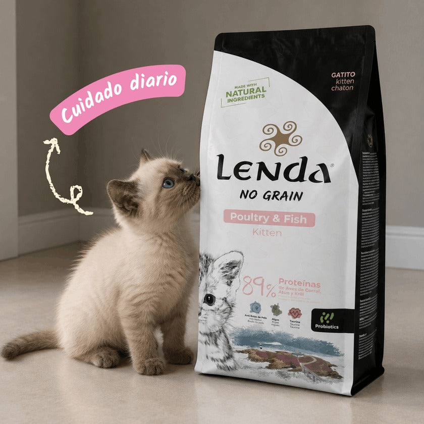 Pienso para Gatitos Aves y Pescado Kitten Grain Free Lenda 2 kg