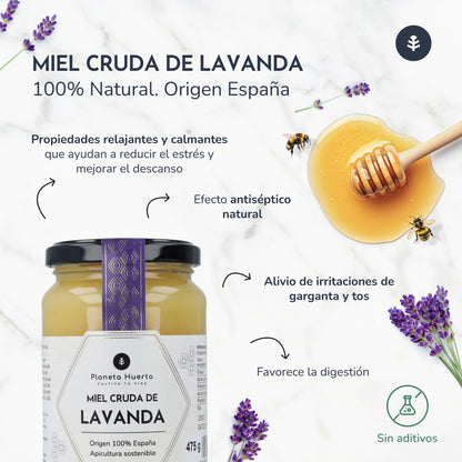 Miel Cruda de Lavanda Planeta Huerto 950 g