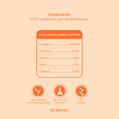 Snack Cuellos de Pato para Perros Snack Natural 500 g dr.bimix