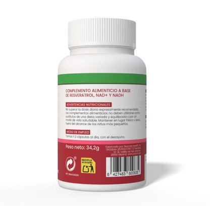 NAD Trans Resveratrol Sotya 60 cápsulas