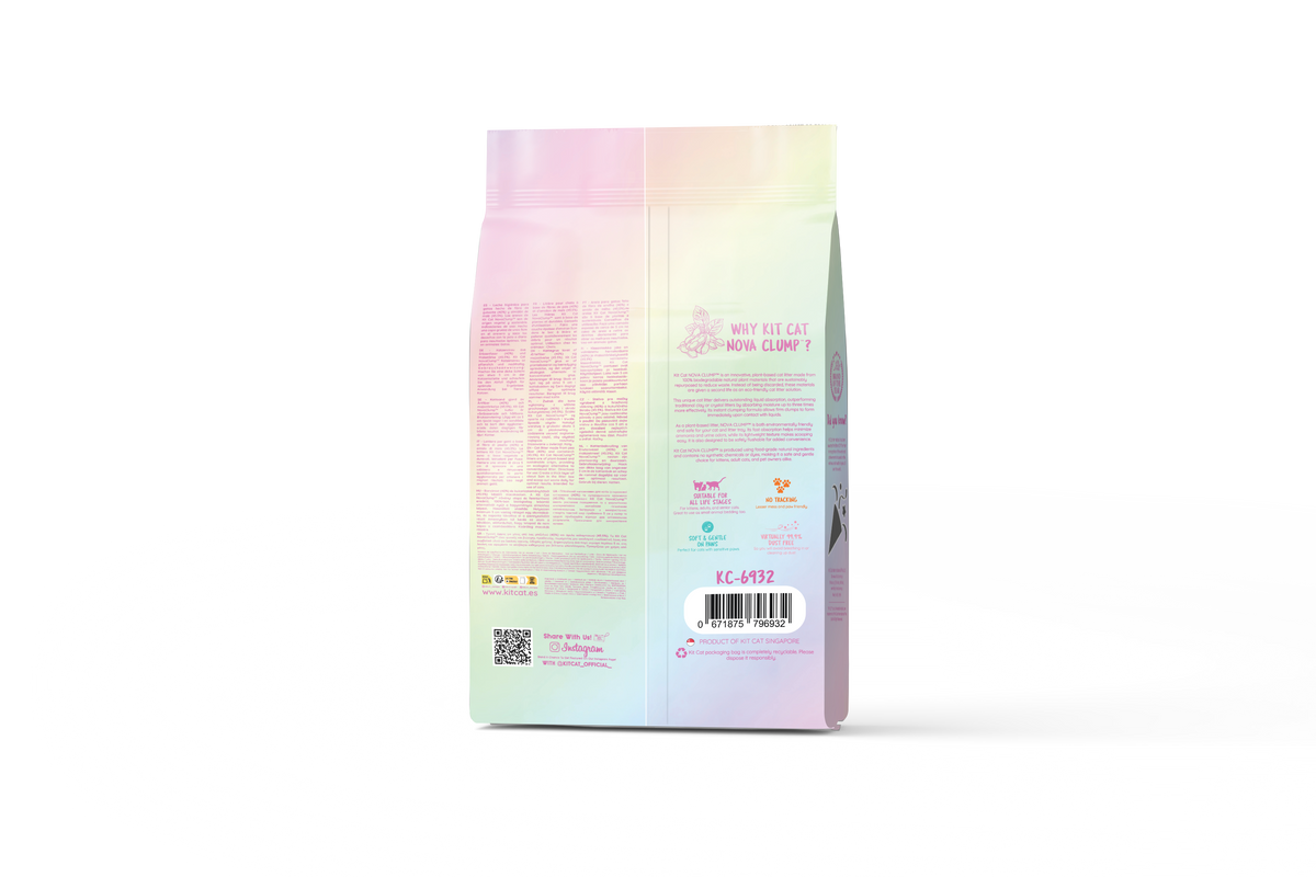 Kit Cat Arena Eco Nova Clump - Confetti 7 L Arena para gatos - Mezcla de Original, Fresa y Lavanda