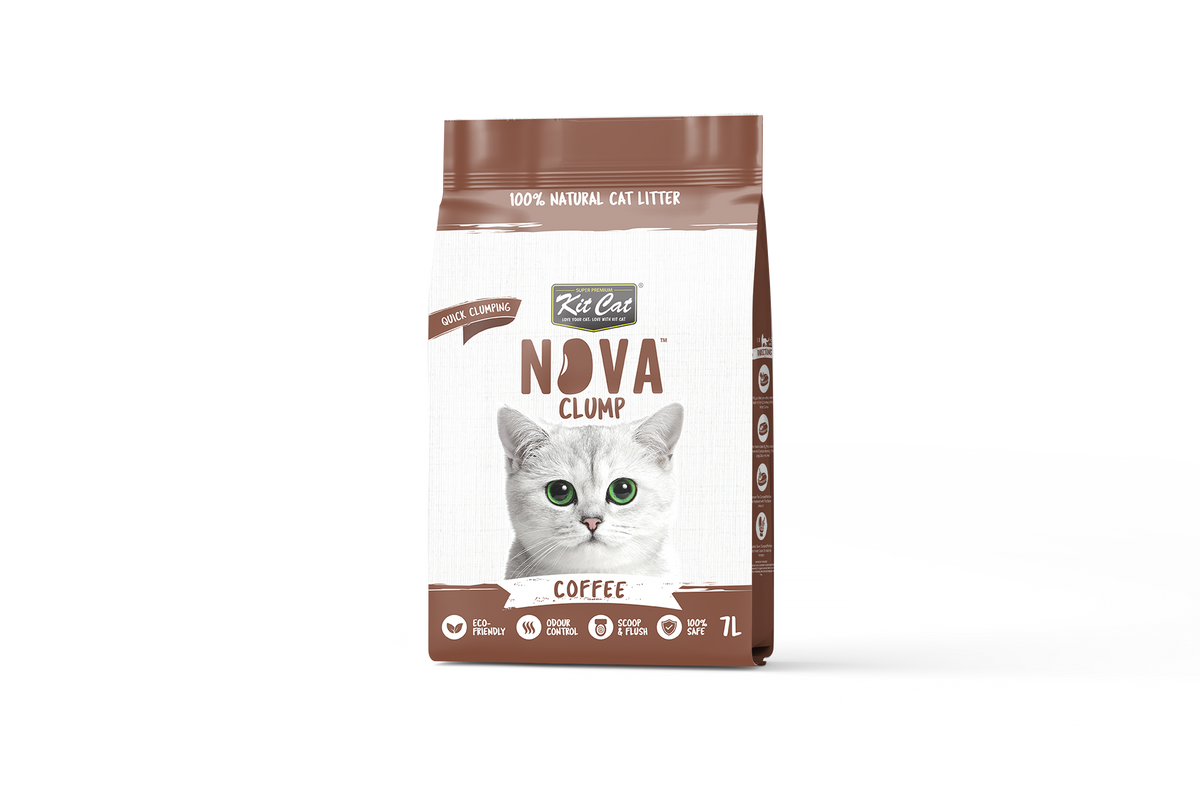 Kit Cat Arena Eco Nova Clump - Coffee 7 L Arena para gatos - Aroma Discreto Café