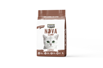 Kit Cat Arena Eco Nova Clump - Coffee 7 L Arena para gatos - Aroma Discreto Café
