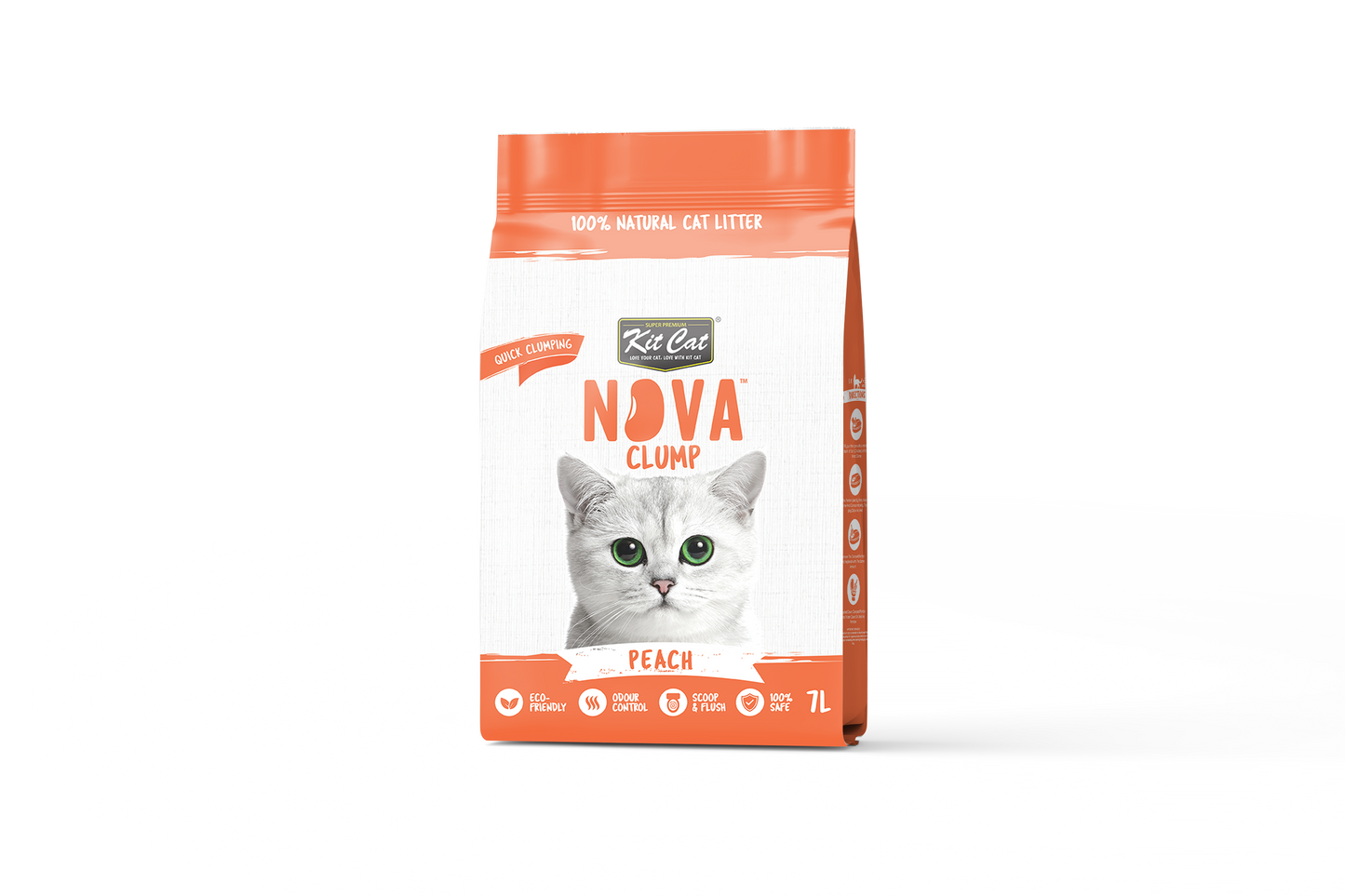 Kit Cat Arena Eco Nova - Peach 7 L Arena para gatos