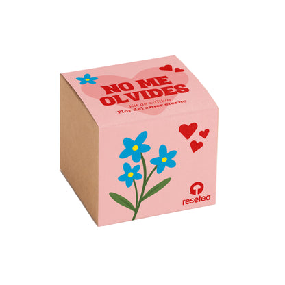 Nomeolvides - Kit de Cultivo con Semillas de Myosotis, Maceta y Sustrato, Regalo Original - Resetea_0