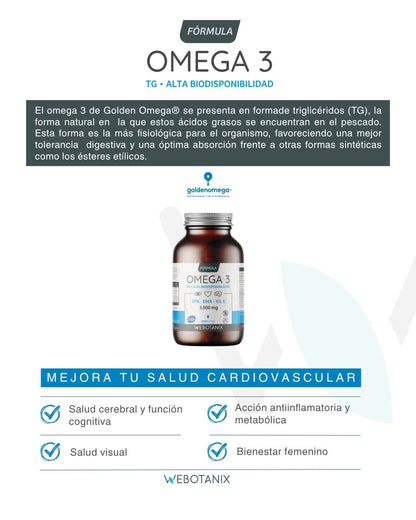 Omega 3 Fórmula Golden Omega WeBotanix 90 perlas