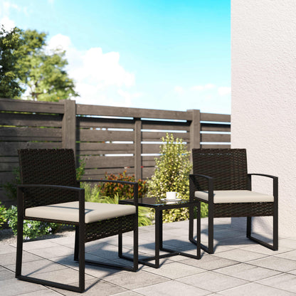 Outsunny Muebles De Jardín Con 2 Sillas Con Cojines Lavables Y Mesa De Vidrio_3