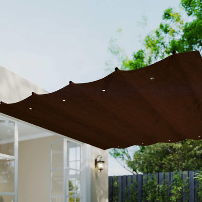 Outsunny Techo De Pérgola Retráctil 3x2,5 M Para Marco De Pérgola De 3x2 M Café_3