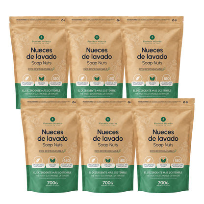 Pack 6xNueces de Lavado Planeta Huerto 700 gr