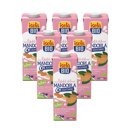 Pack 6x Bebida de Almendras Sin Azúcar Bio Isola Bio 1 L