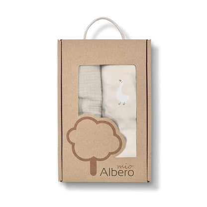 Pack 2 Bajeras Capazo Algodón Satinado Y Muselina Goose_4