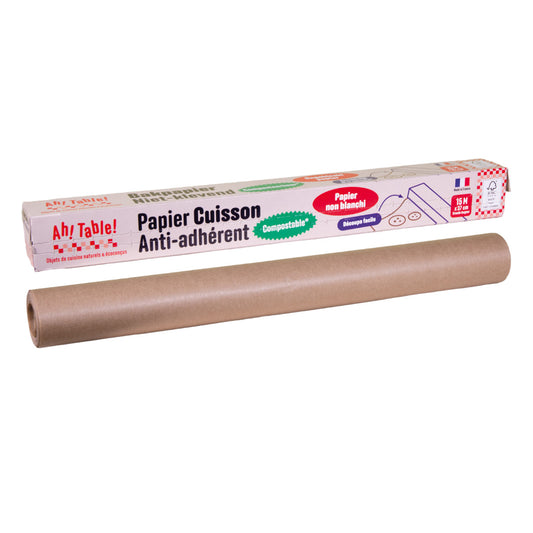 Papel de Horno Marrón Antiadherente Compostable Ah Table! 15m x 37cm