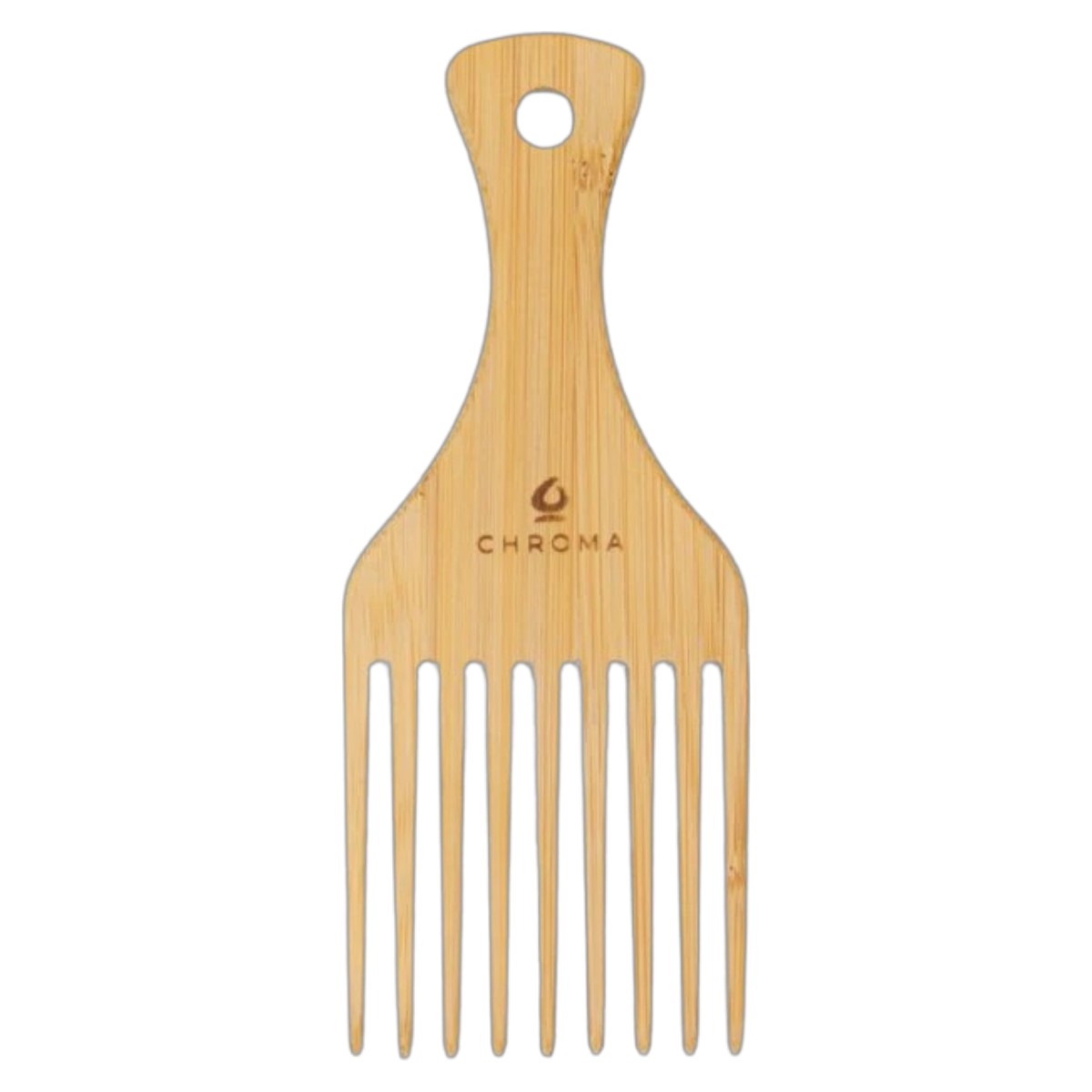 Peine de bambú para cabellos Afro Chroma