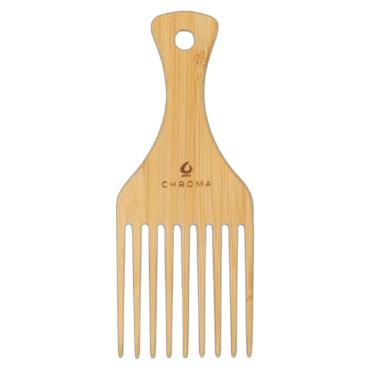Peine de bambú para cabellos Afro Chroma