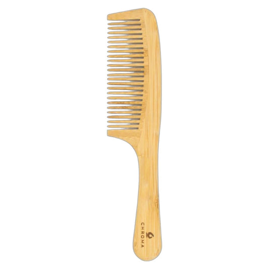 Peine de bambú ideal para desenredar con mango Chroma