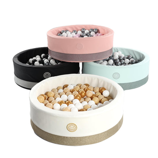 Piscina De Bolas Glitter Con 200 Pelotas Blanco_0