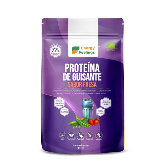 Proteína de guisante sabor fresa eco Energy Feelings 500 g XL Pack
