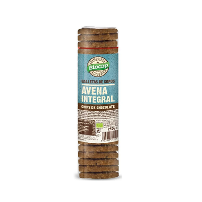 Pack Galletas Copos de Avena Integral con Chips de Choco BIO Biocop 2 uds 250 g + Lata GRATIS Biocop