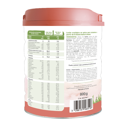 Leche de Cabra BIO Caprea 1 (0 a 6 meses) Ecológica Babybio 800g