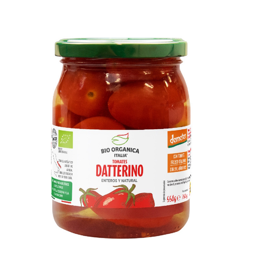 Tomates Enteros en Conserva Datterino Nero Bio Organica Italia 550 gr