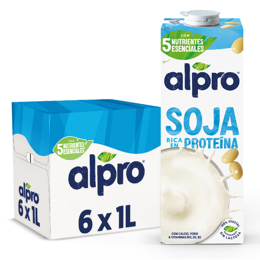 Pack 6 uds de Bebida de Soja Alpro 1 Litro
