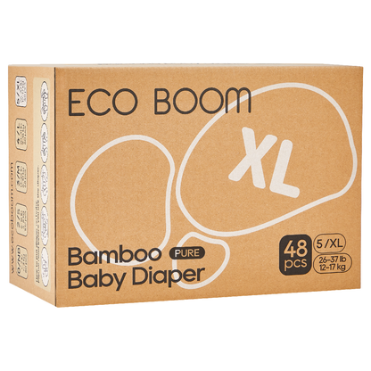 Pañales de Bambú Pure Premium T5 (de 12 a 17 Kg) Ecoboom 48 uds