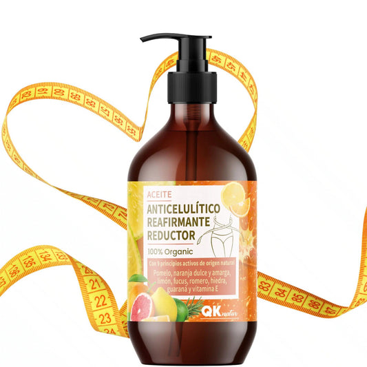 QKnatur - Aceite Anticelulítico Reafirmante Y Reductor 250ml. Con 9 Principios Activos De Origen Natural Para Masaje_0