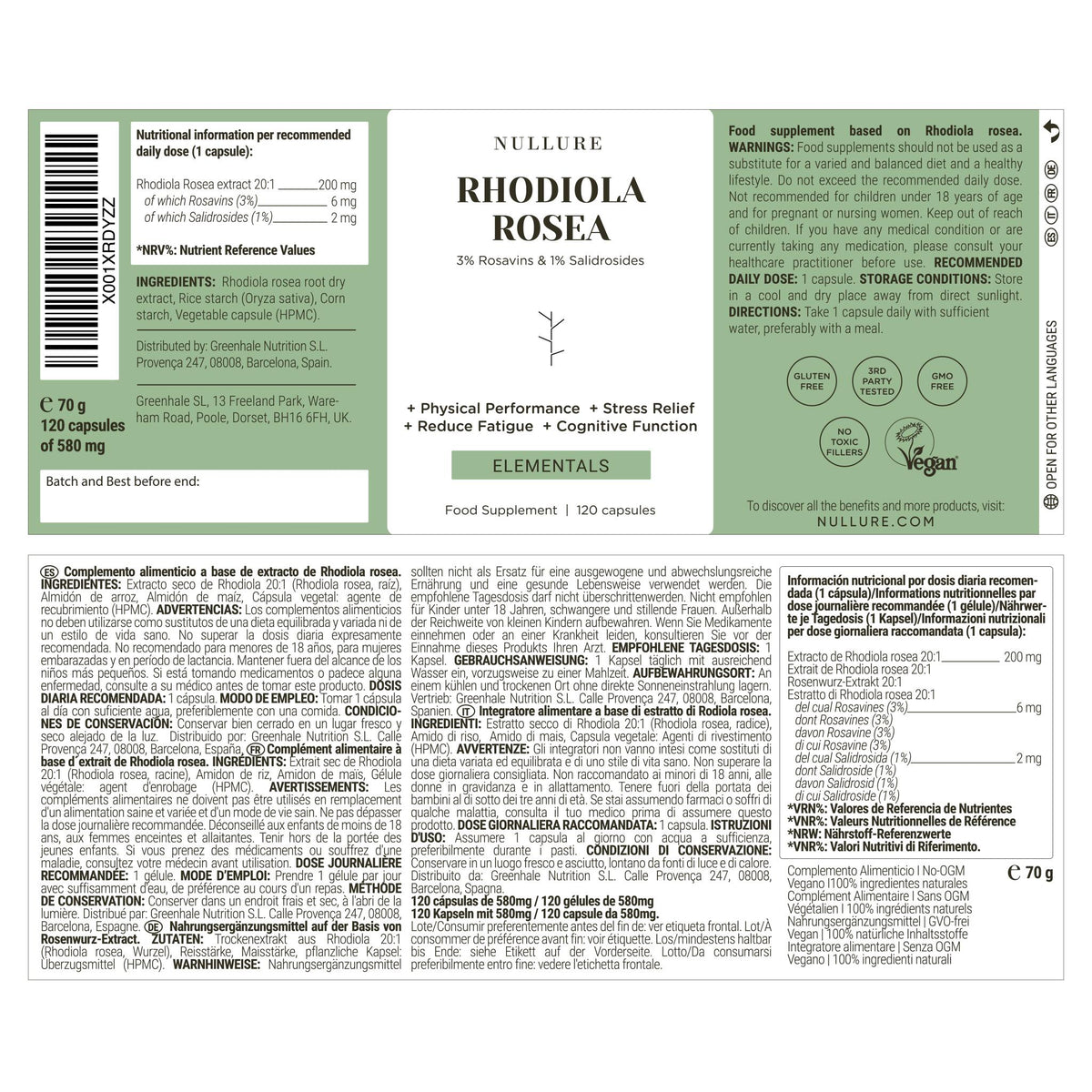 Rhodiola rosea 200mg – estrés, estado de ánimo, energía y reducción del cansancio (120 cápsulas)_4