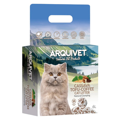 Arena de Yuca y Café para Gatos Arquivet 6L