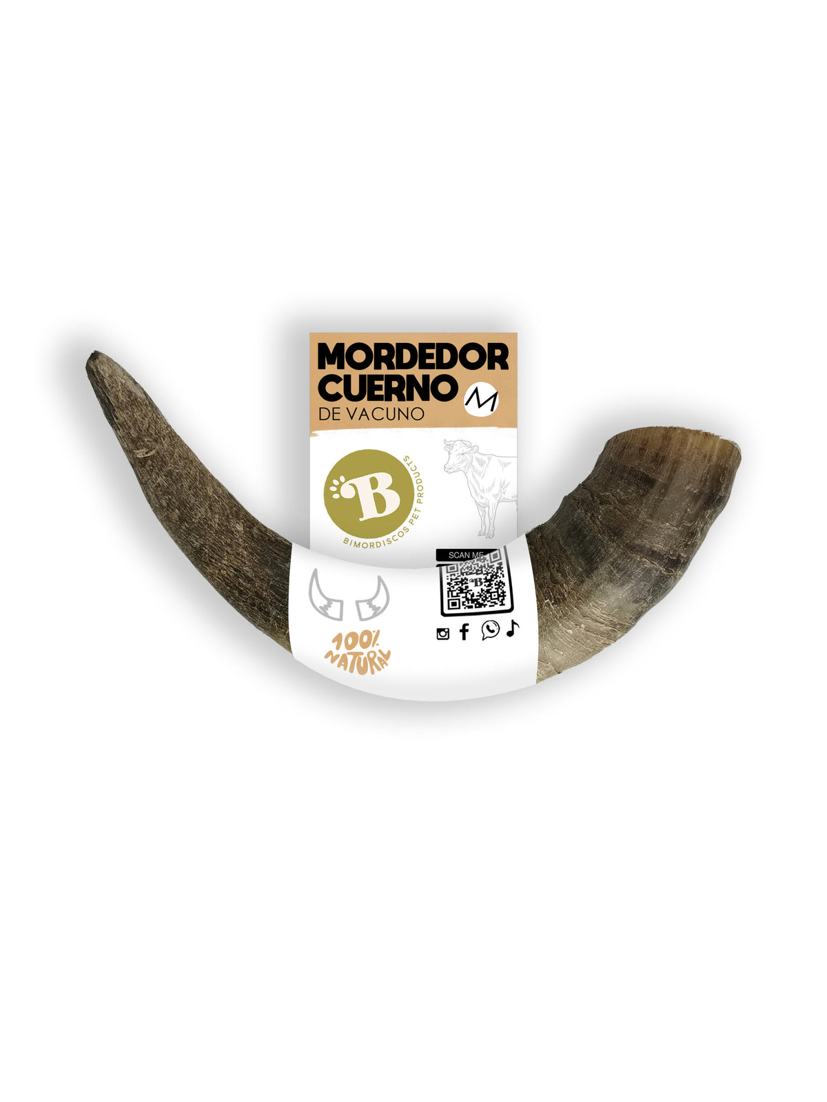 Bimordiscos Cuerno De Vaca / Toro Para Perros Pack. 2 X L_2