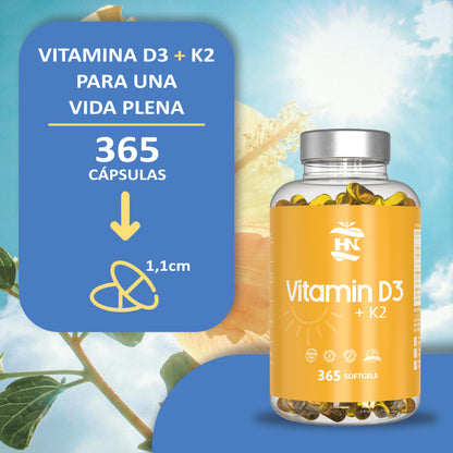 Vitamina D (5000 Ui) - 365 Cápsulas De Vitamina D3 K2 – Altamente Concentrada. Favorece La Función Inmunológica Y Ósea_4