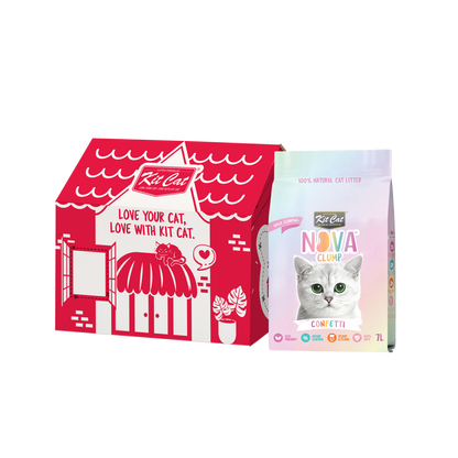 Kit Cat Arena Eco Nova Clump - Confetti 7 L Arena para gatos - Mezcla de Original, Fresa y Lavanda