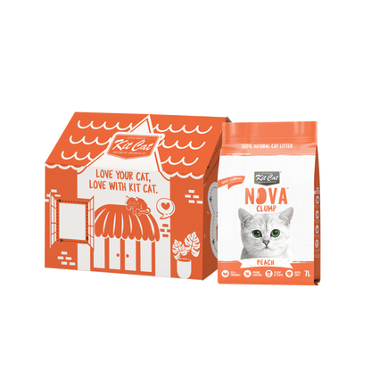 Kit Cat Arena Eco Nova - Peach 7 L Arena para gatos