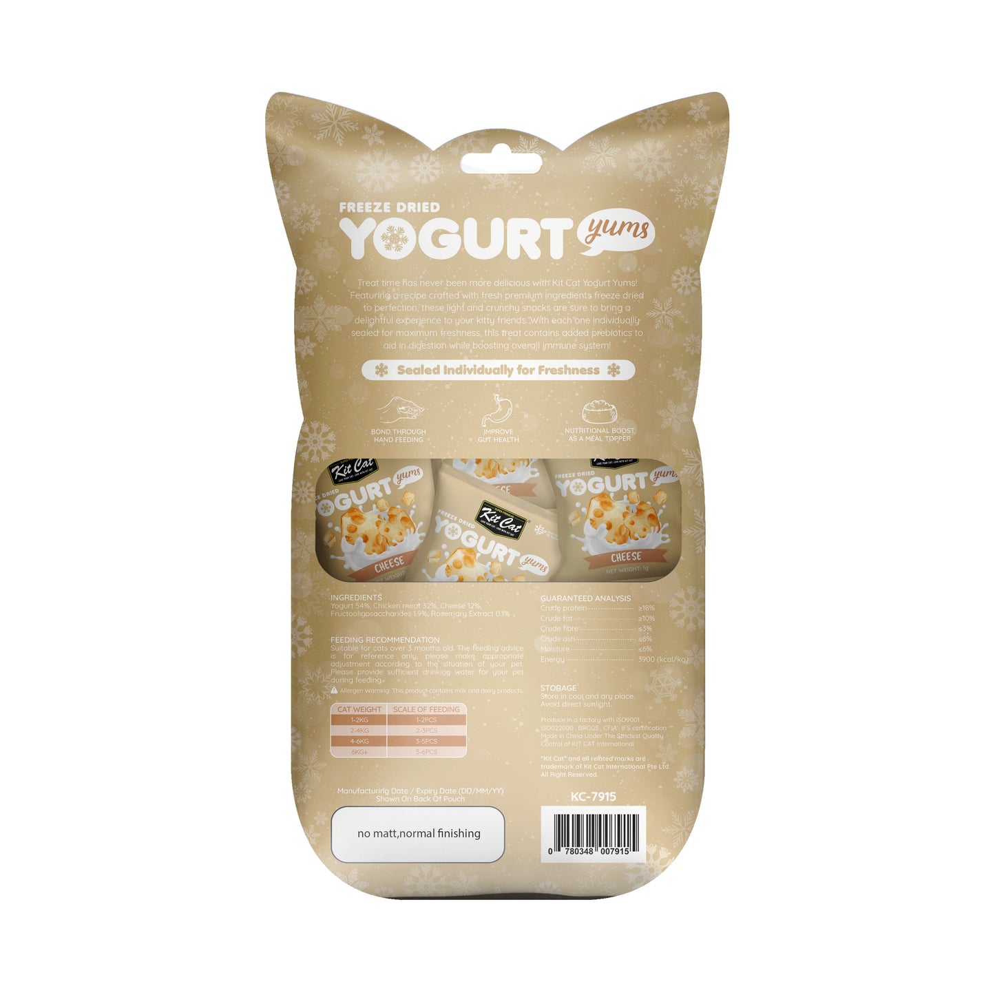 Kit Cat Yogurt Yums Liofilizado Queso 10g (10 unidades)