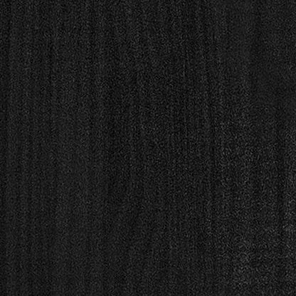 Jardinera De Madera Maciza De Pino Negro 50x50x70 Cm_5