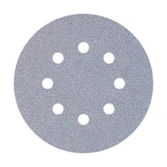 5 discos adhesivos de lijar	para lijadoras excéntricas Ø 125 mm Wolfcraft Grano 80