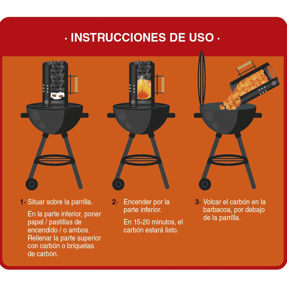 Encendedor de carbón para barbacoas Okfuego