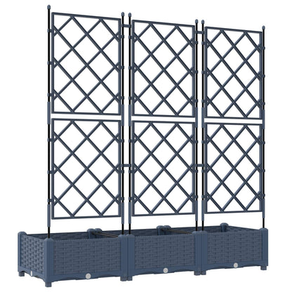 Macetero De Jardín 3 Uds. Gris 120 X 40 X 125,5 Cm Pp_5