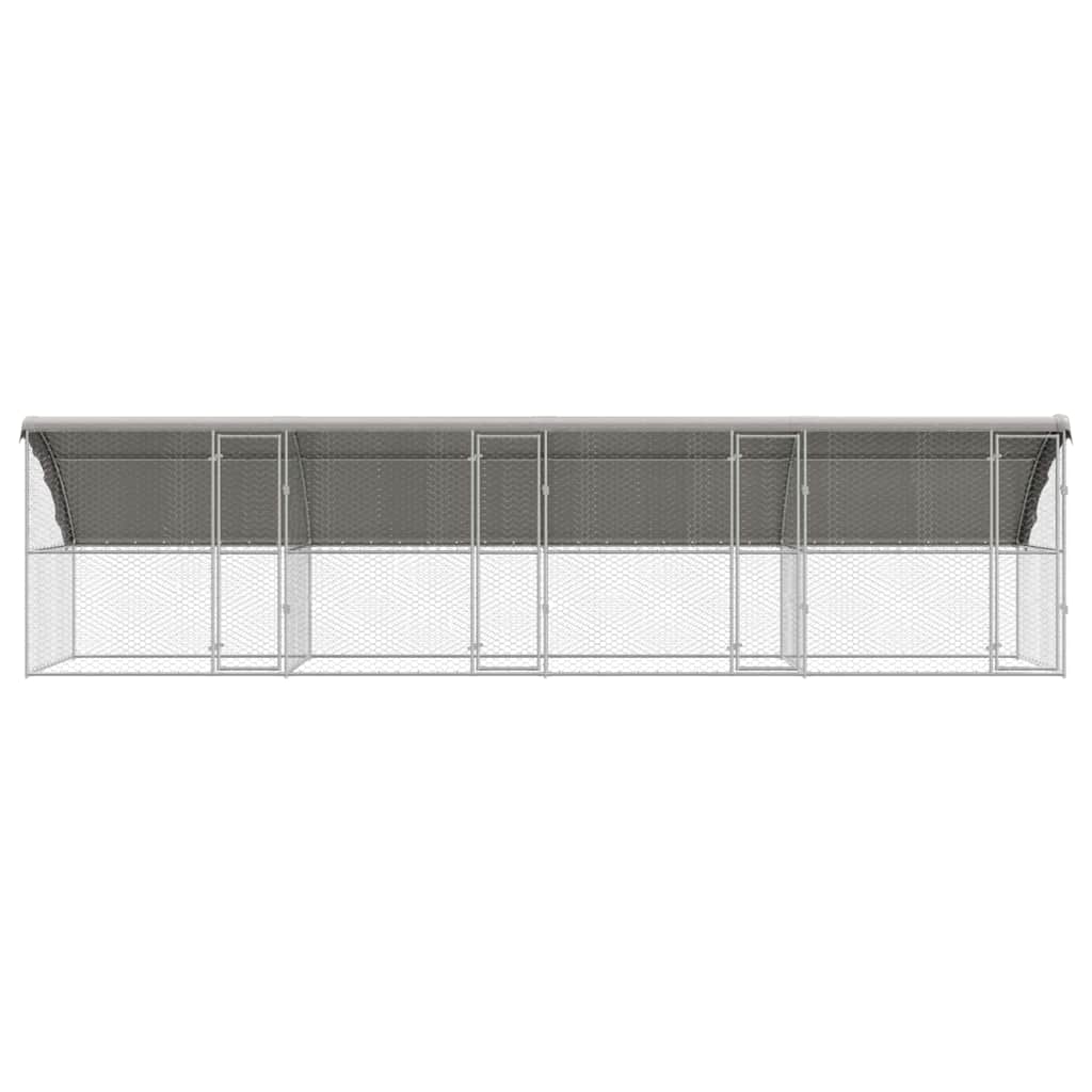 Refugio Para Perros 4 Pcs Plateado 8 X 2 X 2 M_3
