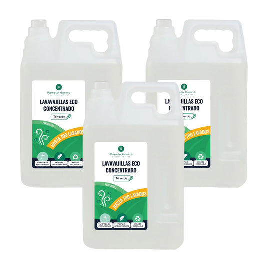Pack 3xLavavajillas Manual  Té Verde ECO  Planeta Huerto 5l