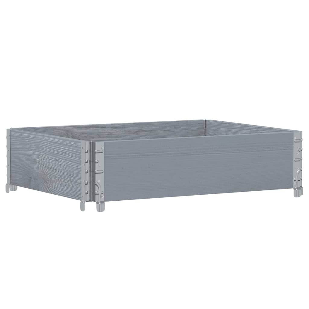 Jardinera De Madera Maciza De Pino Gris 80x60 Cm_0
