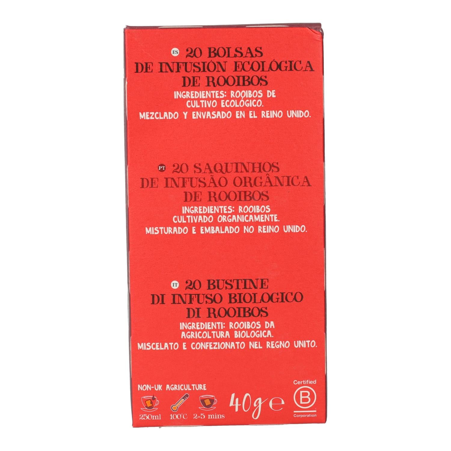 Infusión Rooibos Bio Cupper 20 bolsitas
